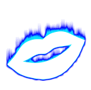 Gif animé bouche bleue